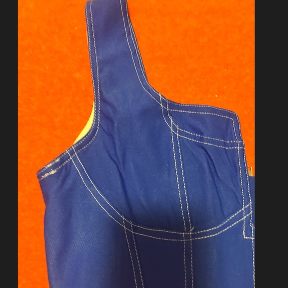 Love and Harmony slate blue contrasting seams denim bustier corset top NWT - Picture 4 of 14
